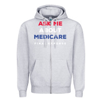 Heather Grey ask me about medicare final expense Zipper Hoodie - linhVisuals