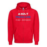 Red ask me about medicare final expense Zipper Hoodie - linhVisuals