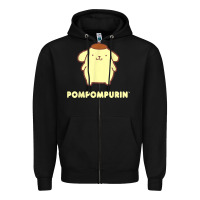 Black pompompurin character front and back t shirt Zipper Hoodie - linhVisuals