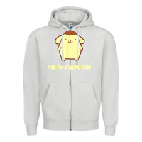 Dove Grey pompompurin character front and back t shirt Zipper Hoodie - linhVisuals