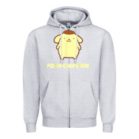 Heather Grey pompompurin character front and back t shirt Zipper Hoodie - linhVisuals