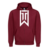 Burgundy tiger Zipper Hoodie - linhVisuals