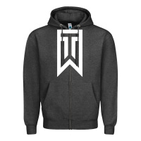 Charcoal Heather tiger Zipper Hoodie - linhVisuals