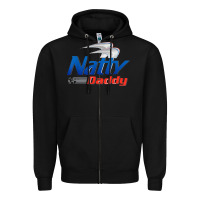 Black mens natty daddy dad bod light humor beer lover father's day Zipper Hoodie - linhVisuals