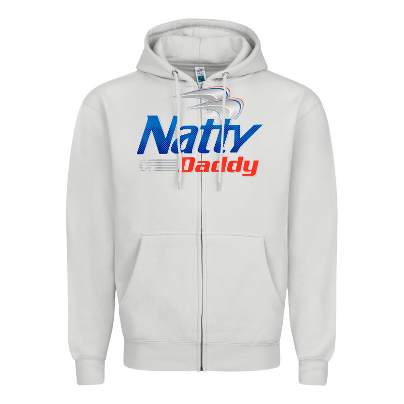 Mens Natty Daddy Dad Bod Light Humor Beer Lover Father's Day Zipper Hoodie by linhVisuals | Teevron