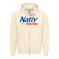Sandshell mens natty daddy dad bod light humor beer lover father's day Zipper Hoodie - linhVisuals