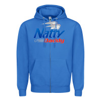 True Royal mens natty daddy dad bod light humor beer lover father's day Zipper Hoodie - linhVisuals