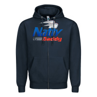 Navy mens natty daddy dad bod light humor beer lover father's day Zipper Hoodie - linhVisuals