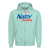Seafoam mens natty daddy dad bod light humor beer lover father's day Zipper Hoodie - linhVisuals