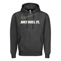 Charcoal Heather just hodl it Zipper Hoodie - linhVisuals