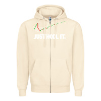 Sandshell just hodl it Zipper Hoodie - linhVisuals