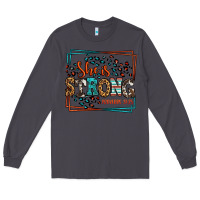 Smoke She is strong proverbs 31:25 Long Sleeve Tee - LillyAllenDesigns