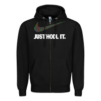Black just hodl it Zipper Hoodie - linhVisuals