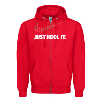 Red just hodl it Zipper Hoodie - linhVisuals