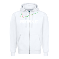 White just hodl it Zipper Hoodie - linhVisuals