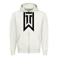 Oatmeal Heather tiger Zipper Hoodie - linhVisuals