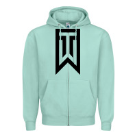 Seafoam tiger Zipper Hoodie - linhVisuals