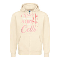 Sandshell never underestimate a girl with a cello Zipper Hoodie - linhVisuals
