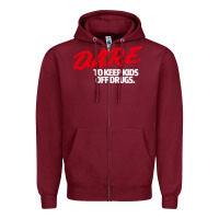 Burgundy dare Zipper Hoodie - linhVisuals