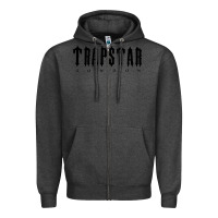 Charcoal Heather trapstar Zipper Hoodie - linhVisuals