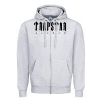 Heather Grey trapstar Zipper Hoodie - linhVisuals