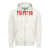 Oatmeal Heather trapstar Zipper Hoodie - linhVisuals
