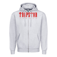 Heather Grey trapstar Zipper Hoodie - linhVisuals