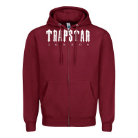 Burgundy trapstar Zipper Hoodie - linhVisuals