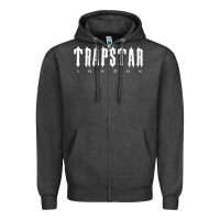 Charcoal Heather trapstar Zipper Hoodie - linhVisuals