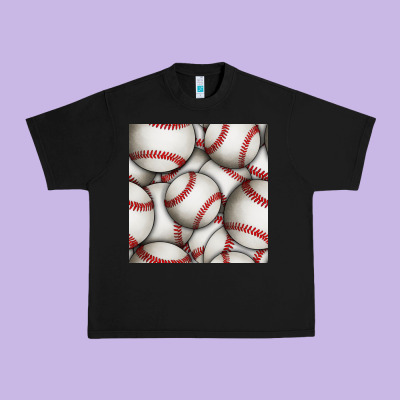 Baseball Seamless Pattern Urban Heavy Tee Designed By Bundleandbundleshop