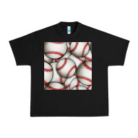 Black baseball seamless pattern Urban Heavy Tee - BundleAndBundleShop