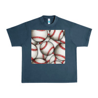 Midnight Navy baseball seamless pattern Urban Heavy Tee - BundleAndBundleShop