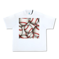 White baseball seamless pattern Urban Heavy Tee - BundleAndBundleShop