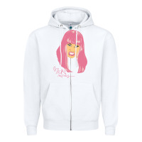 White nicki Zipper Hoodie - linhVisuals