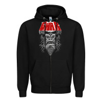 Black gwar fun Zipper Hoodie - linhVisuals