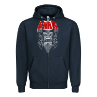 Navy gwar fun Zipper Hoodie - linhVisuals