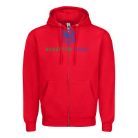 Red benetton rugby Zipper Hoodie - linhVisuals