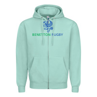 Seafoam benetton rugby Zipper Hoodie - linhVisuals
