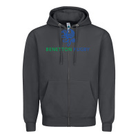 Smoke benetton rugby Zipper Hoodie - linhVisuals