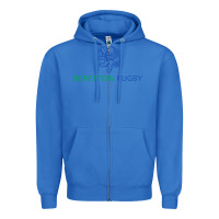 True Royal benetton rugby Zipper Hoodie - linhVisuals