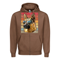Chestnut retro vintage german shepherd german shepherd dog gift Zipper Hoodie - linhVisuals