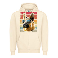 Sandshell retro vintage german shepherd german shepherd dog gift Zipper Hoodie - linhVisuals