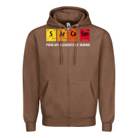 Chestnut sarcasm elements of humor periodic table graphic Zipper Hoodie - linhVisuals