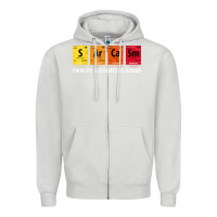 Dove Grey sarcasm elements of humor periodic table graphic Zipper Hoodie - linhVisuals