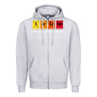 Heather Grey sarcasm elements of humor periodic table graphic Zipper Hoodie - linhVisuals
