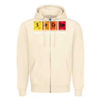 Sandshell sarcasm elements of humor periodic table graphic Zipper Hoodie - linhVisuals