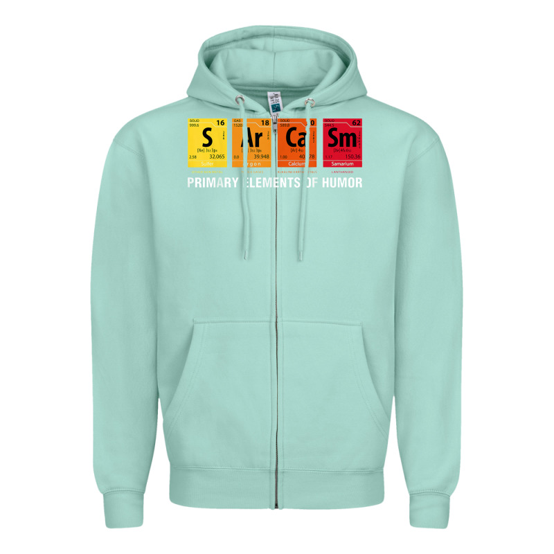 Sarcasm Elements Of Humor Periodic Table Graphic Zipper Hoodie by linhVisuals | Teevron