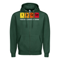 Sports Green sarcasm elements of humor periodic table graphic Zipper Hoodie - linhVisuals