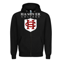 Black hanover college Zipper Hoodie - linhVisuals