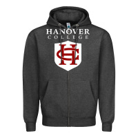 Charcoal Heather hanover college Zipper Hoodie - linhVisuals